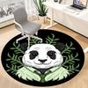 1pc Panda Bamboo Office Round Area Rug, Indoor Mat Suitable For Office, Under Office Chairs Bedroom Living Room Home Decor, Room Deco