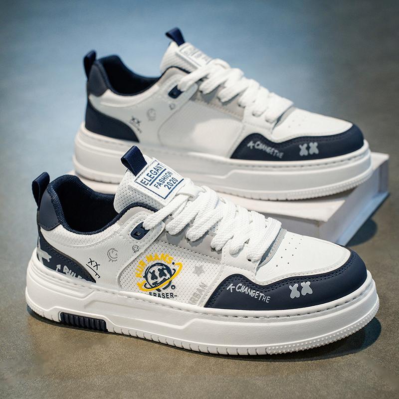 Men 's Casual Four Seasons Fashion Skateboarding Students Comfortable Sneakers Boys Trending Soft Sole Breathable Shoes