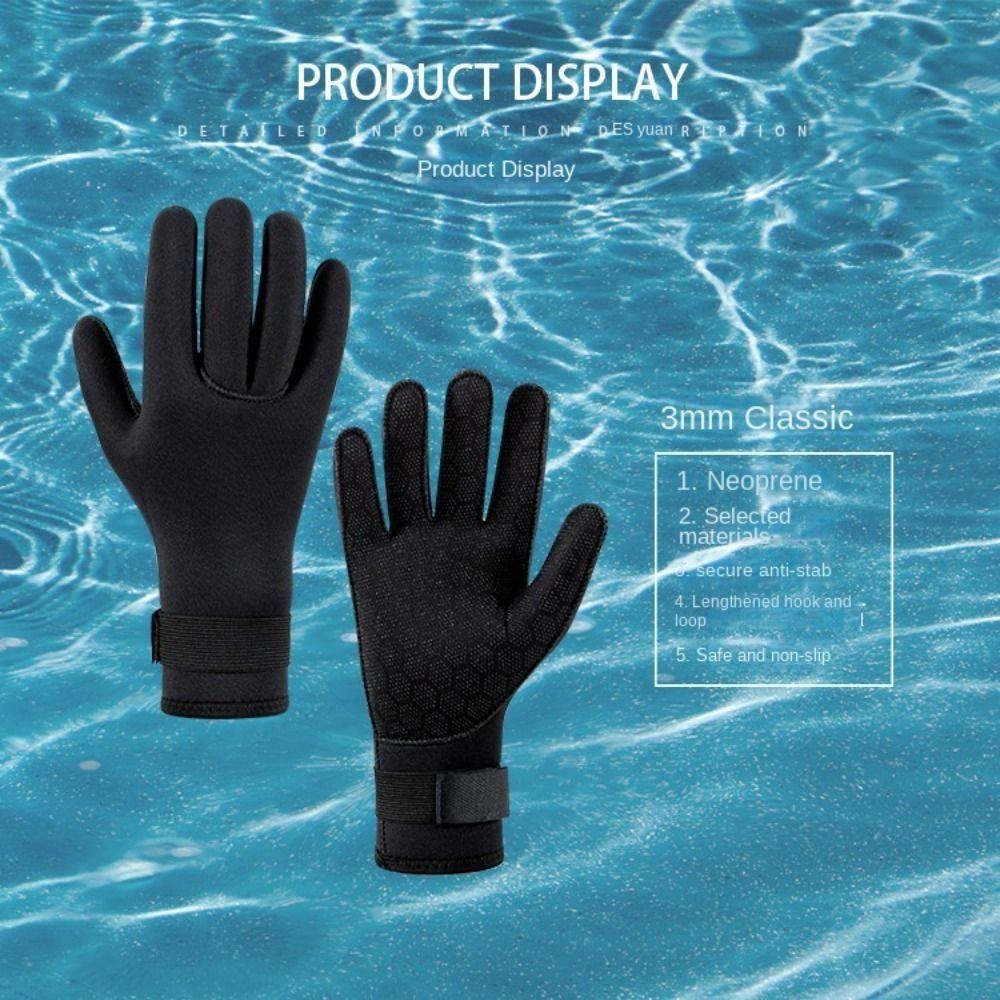 3mm Neoprene Surfing Gloves Antiskid Wetsuit Gloves Diving Gloves Five Finger Gloves  Swimming