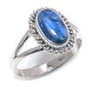 Natural Blue Kyanite Gemstone Handmade 925 Solid Silver Jewelry Ring Size 9 o1W79