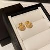 Серьги-гвоздики с цирконом из серебряной иглы горохового цвета для женщин