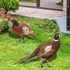 2 Pack Acrylic Stakes Garden Pheasants Stake Yard Art Outdoor Animal Decoration Lawn Patio Decorative Statue Sculpture