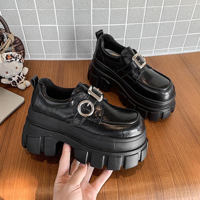 Fashion 8CM High Platform Women Sneakers Autumn Thick Sole Casual Dad Shoes Walking Chunky Shoes Woman Leather Sneakers Zapatos Mujer