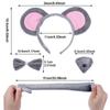 Halloween Costume Kit for Adults Kids Pig Ears Nose Tail Pink Pig Fancy Dress Headband Bow Tie