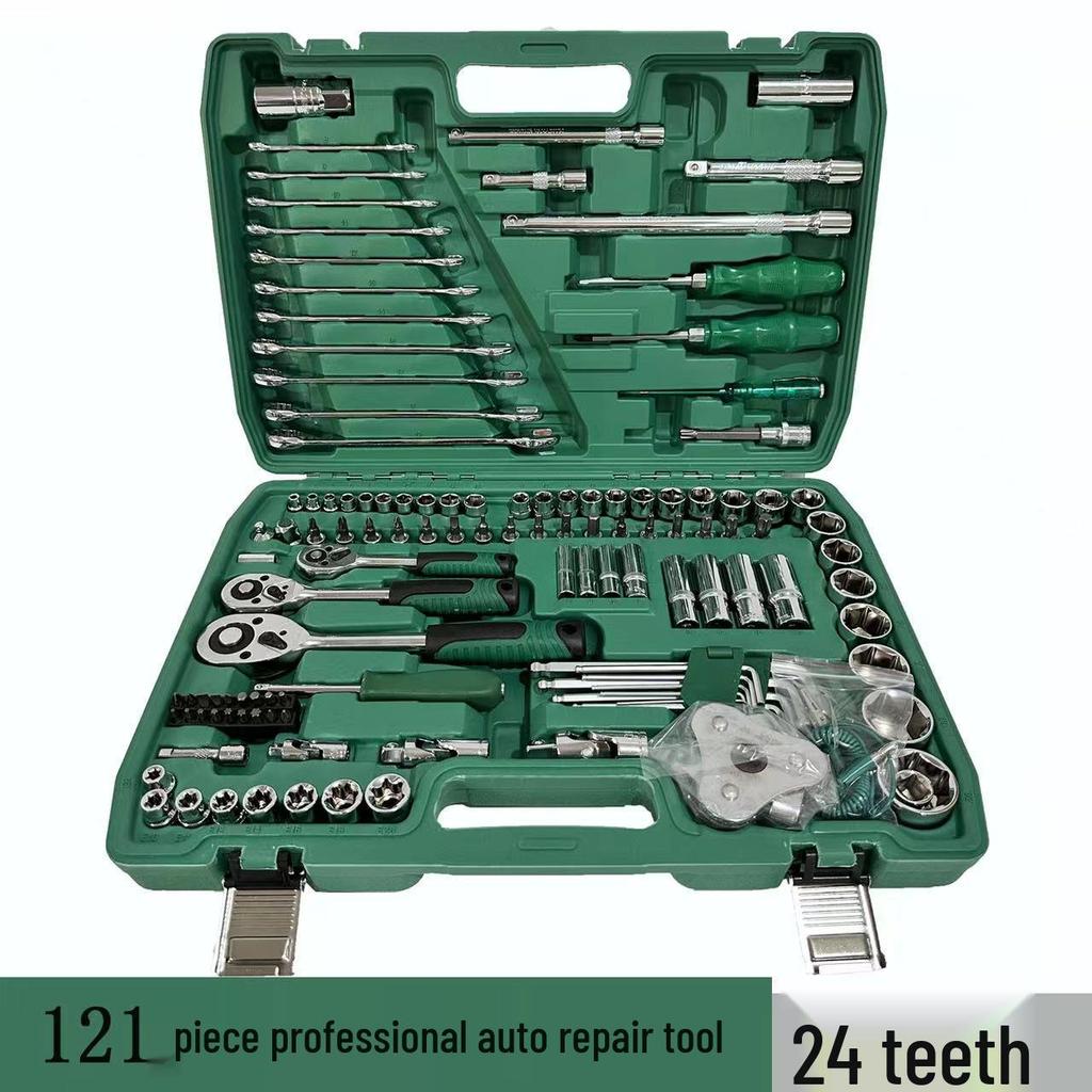 Набор инструментов для ремонта автомобиля из 150 предметов: Торцевые ключи и комбинированные инструменты