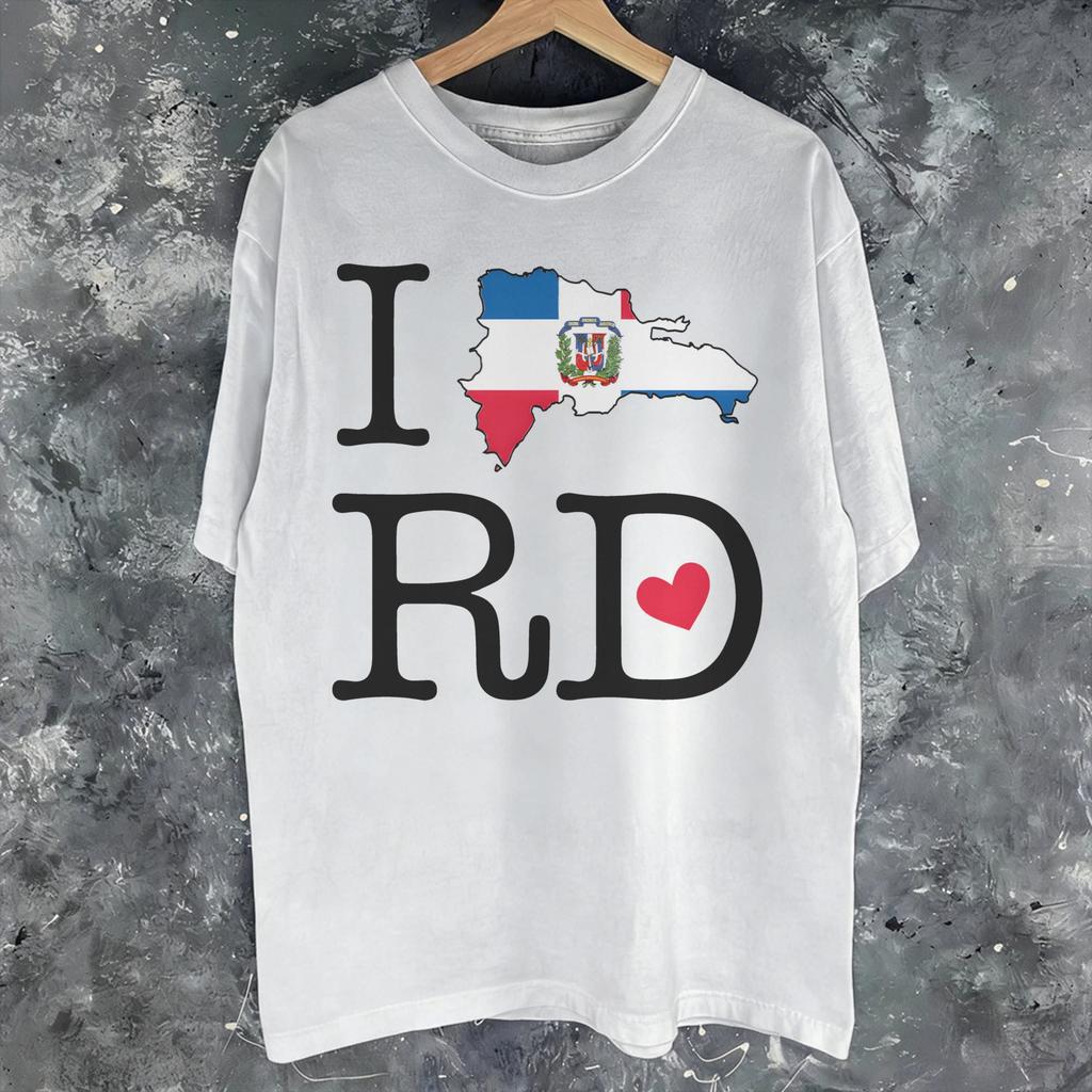 Unisex Women Graphic Print Dominican Republic Tee T Shirt Pure Cotton Tshirts Clothes
