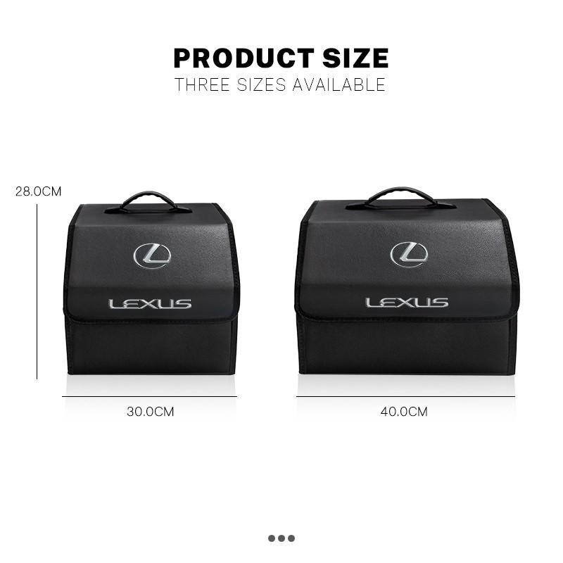 Car Trunk Leather Storage Box Foldable Auto Organizer Bag For Lexus F SPORT GS GX IS LS LX CT LC LBX NX RX 350h 450h ES UX 300e