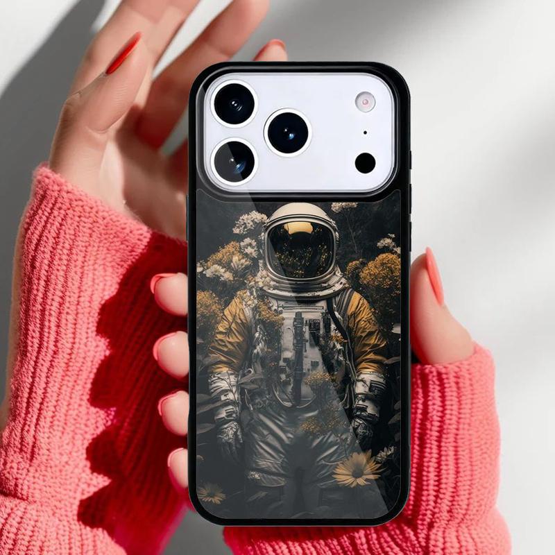 Креативный чехол для телефона Астронавт для iPhone 17 16 15 14 13 Pro Max Задняя крышка для 12 11 Pro Coque