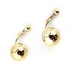 [N1215] - Gold 'Marble' Lobe Contour Earrings