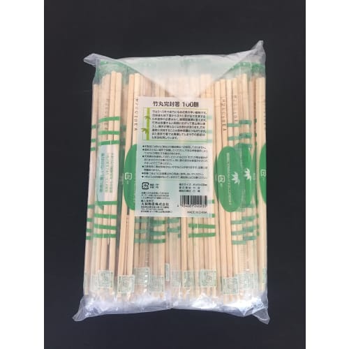 Yamato Bussan Disposable Bamboo Chopsticks, Round, with Toothpicks, Approx. 20cm Long X 5mm Diameter, Individually Wrapped for Hygiene, Can Be Used Wi
