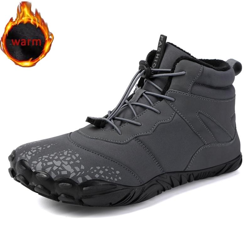 Mens Womens Outdoor Waterproof Winter Boots Snow Barefoot Casual Shoes Warm Work Shoes Ankle Shoes for Climbing Hiking Non-slip