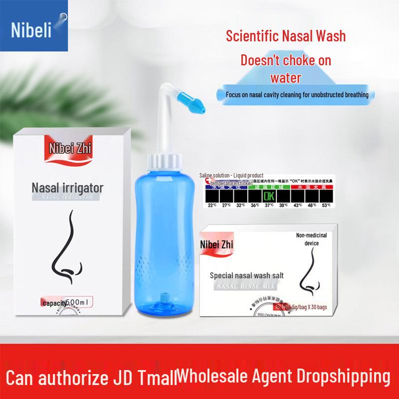 Nasal Irrigator Device: Adult & Child Saline Spray for Home Use