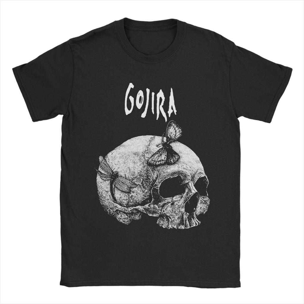 Men Gojiras Rock Metal Band T Shirt 100% Cotton Tops Novelty Short Sleeve O Neck Tees Gift Idea T-Shirts