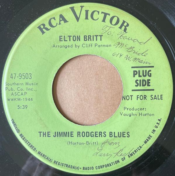 7inch Record ELTON BRITT - The Jimmie Rodgers Blues 479503PROMO RCA Victor 1968 US Folk Used