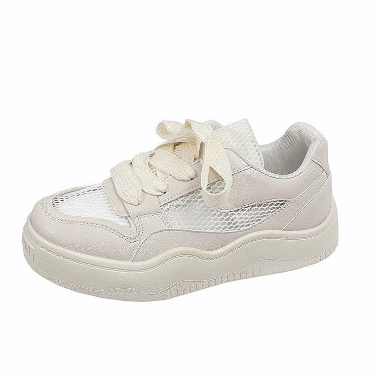 Маленькие белые туфли женские 2025 новые сетчатые туфли на мягкой подошве повседневные универсальные модные туфли лето тонкие дышащие кеды