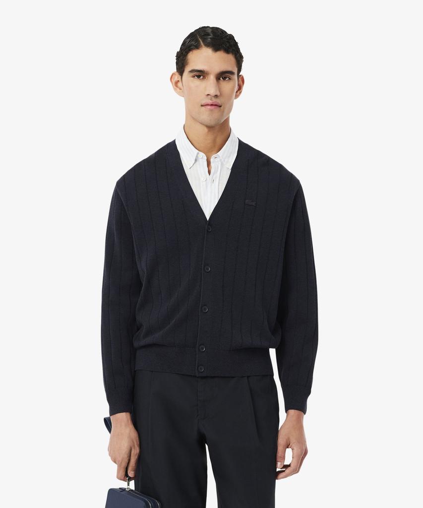 Мужской кардиган Lacoste Paris Pack с V-образным вырезом и резинкой Ah1039-56G 350