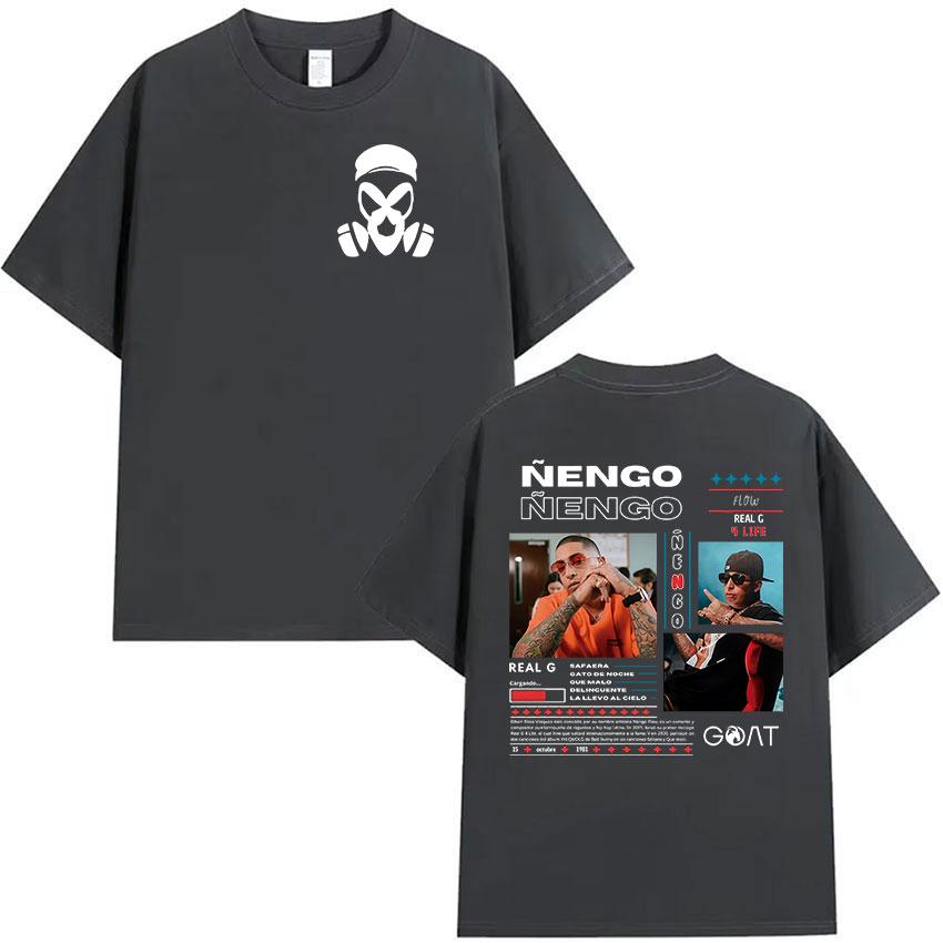 Rapper NENGO FLOW PEAL G4LIFE Tour 2026 Graphic T Shirts Unisex's Hip Hop Pop Fashion Loose Cotton Short Sleeve T-shirt Streetwear