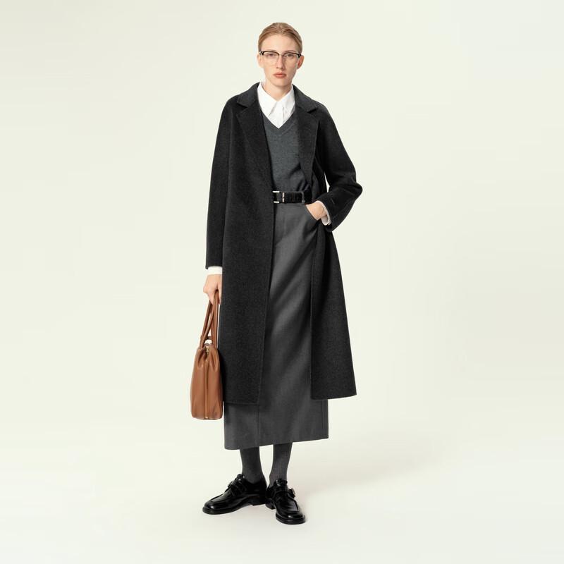 Eifini Women's Mid-Length Tencel Wool Coat