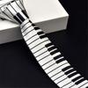 Gifts Classic Fancy Dress for Men Black & White Skinny Tie Music Tie Piano Keyboard Necktie