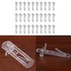 30pcs Shelf Support Peg Clear Plastic Locking Shelf Support Pin Clips Cabinet Shelf Pins Self-Locking Bracket Clips