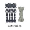 1 Reflective And Stretchable Elastic Cord for Backpack, with Nylon Latex Buckle, Ideal
