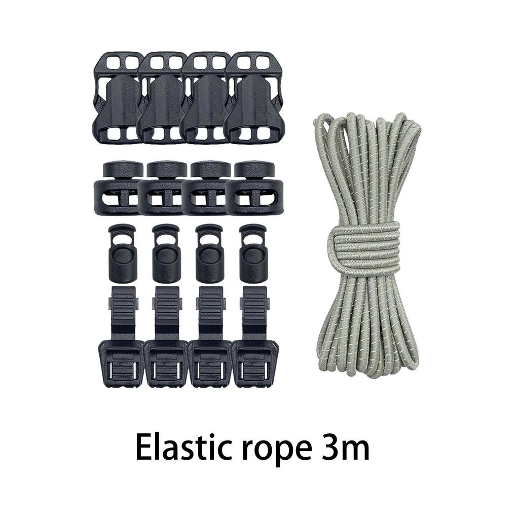 1 Reflective And Stretchable Elastic Cord for Backpack, with Nylon Latex Buckle, Ideal