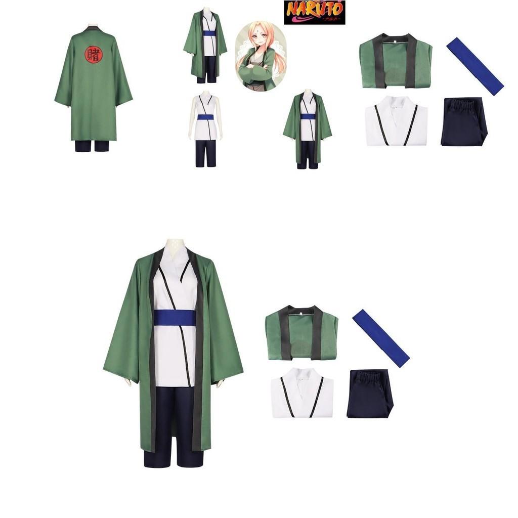 Аутентичный полиэстеровый костюм ниндзя Цунаде для косплея и сценических выступлений