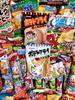 Набор assorted японских сладостей с оригинальными влажными салфетками из магазина. Отлично подходит для еды на ходу и для взрослых. (120 штук) - Дегустация, Покупка, Дни рождения, Сюрпризы,