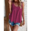 Модный летний женский трикотажный жилет с круглым вырезом, однотонный женский свободный повседневный новый топ на бретелях, ажурная элегантная однотонная рубашка, простая одежда