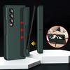 For Samsung Galaxy Z Fold 4 3 Case Removable Pen Holder Invisible Bracket Kickstand Hard Pc Matte Cover With Touch Pen