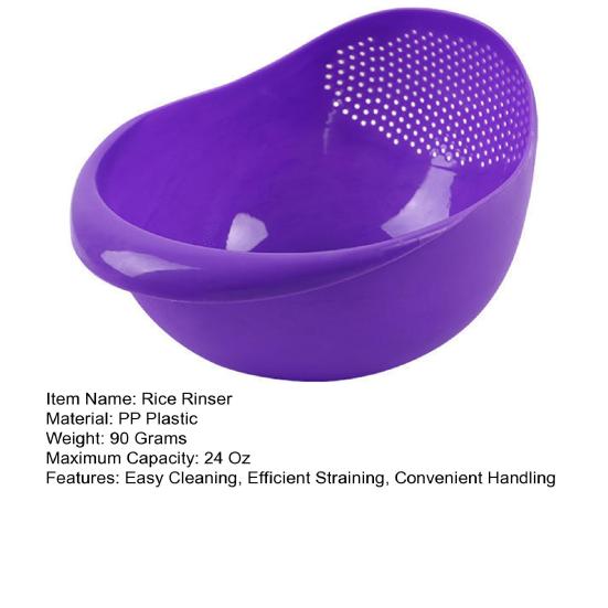 Сито для ополаскивания риса Yousheng емкостью 24 унции, пищевое сито без бисфенола А, фруктовая чаша с ручкой, многофункциональная корзина для мытья посуды, органайзер для кухни
