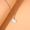 Мультяшный Милый Кот Персонаж Подвеска Металлическое Ожерелье Для Повседневной Носки