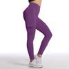 Женские модные однотонные штаны для йоги с высокой талией, узкие спортивные штаны для фитнеса