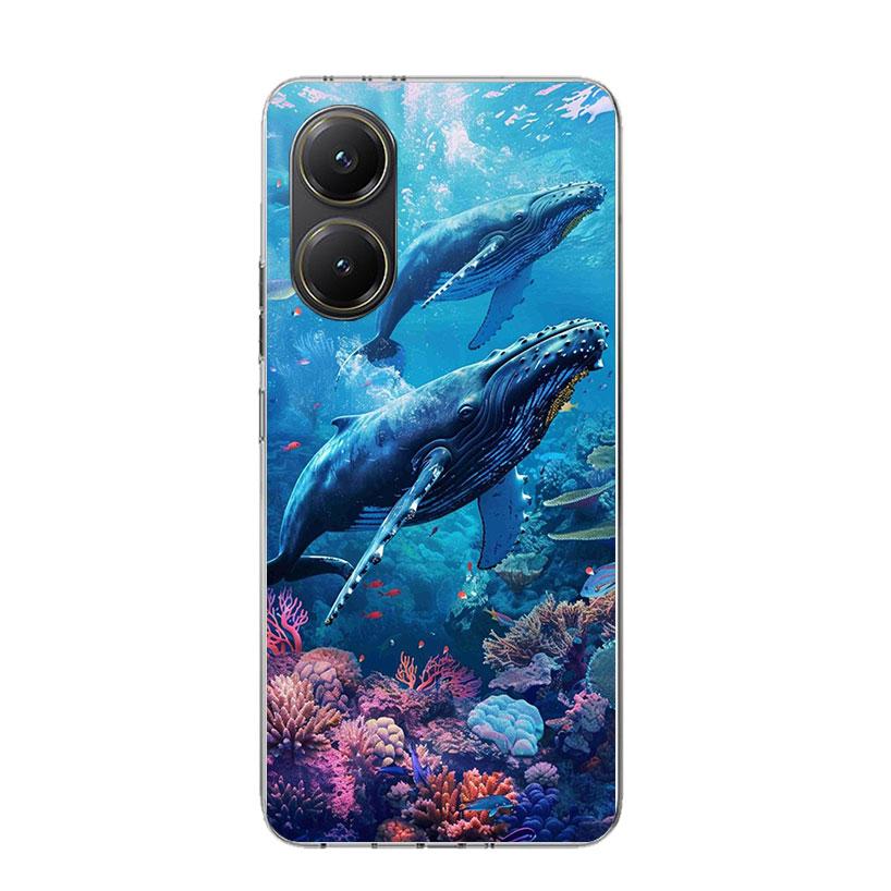 Humpback Whale Sea Giant Phone Case For Xiaomi Poco X7 X6 X5 Pro F7 Ultra Redmi 15C 15 13 13C 12 12C 10 10A 10C 9 9A 9C 9T Cover
