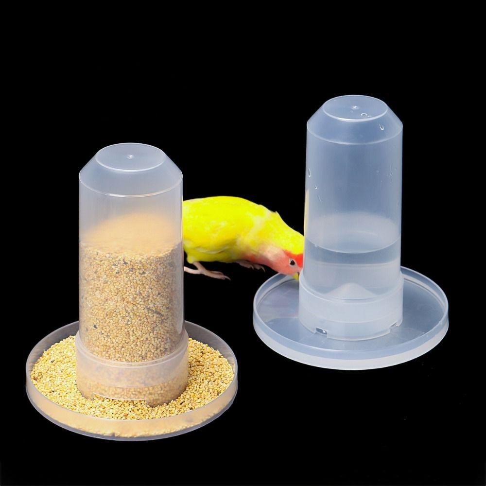 Transparent Automatic for Chicken Dove Parakeet Pigeon Food Box Parrot Water Dispenser Pigeon Feeder Bird Drinking Fountain