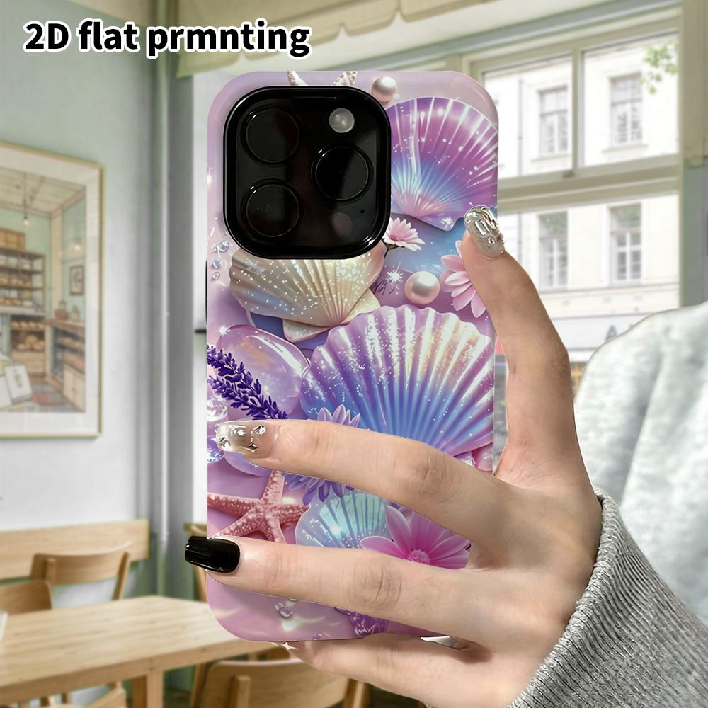 Phone Case: 2D flat design suitable for iPhone 18, 17, 16, 15, 14, 13 Pro film protective case, couple style, dreamy flower sea, Christmas and Hallowe