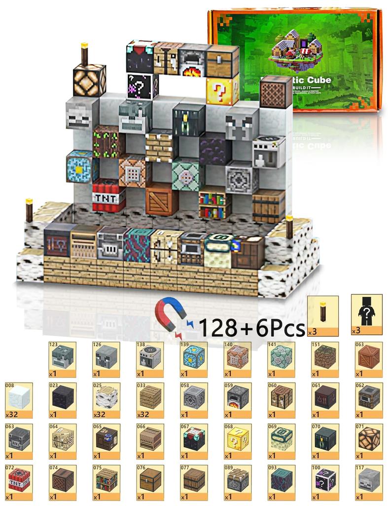 Набор магнитных блоков Minecraft Style, магнитная игрушка, набор магнитных блоков PX MASTER, магнитные строительные блоки своими руками, настольная игра, игра-баланс, набор магнитных блоков