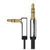 Angled Mini Jack 3.5mm Aux Cable Ugreen AV119 Flat 1M (Black)