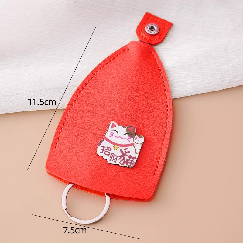 Выдвижной чехол для ключей Милый Вместительный кошелек для монет Хранение на шнурке Чехол-брелок