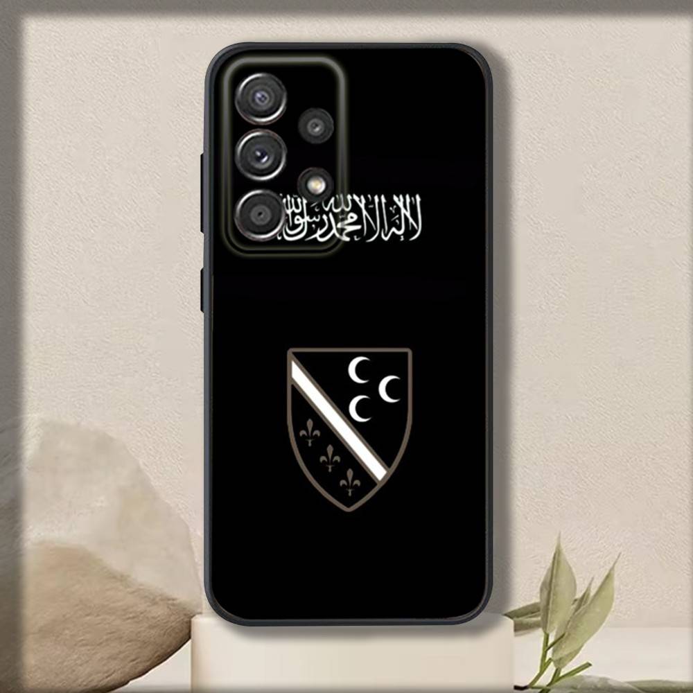 S-Sandzaks Flag Phone Case For Samsung S 25,24,23,22,30,21,10,9,Ultra,Plus,Lite,FE,4,5 G Soft Black Case