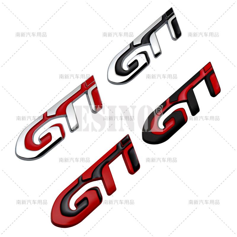 Car Styling GT 3D Adhesive Metal Chrome Zinc Alloy Emblem BXGSD3 Car Body Fender Badge for Peugeot GT RCZ 308 508 3008 5008