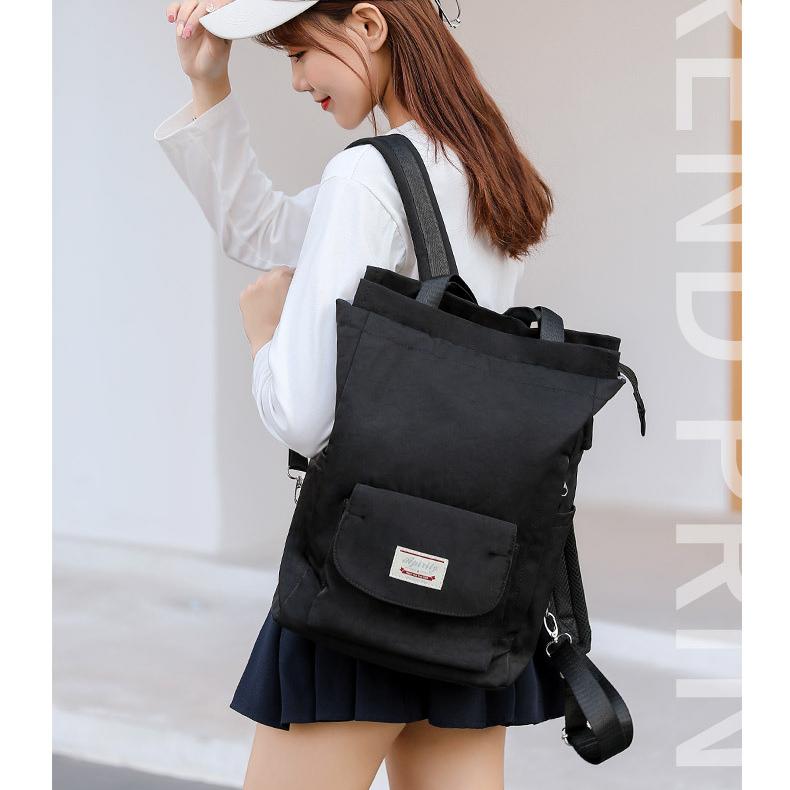 Новая модная женская сумка через плечо, простой стиль, повседневный рюкзак для ноутбука большой емкости, чистый цвет