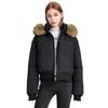 American Style High Waist Big Fur Collar Hooded Short Cotton Jacket Women's Autumn and Winter New Down Cotton Jacket Slimming Jacket Jacket