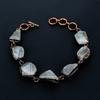 Rose Quartz Handmade Latest Design Jewelry Bracelet, Copper Electroformed Gemstone Bracelet, Gift For Mother