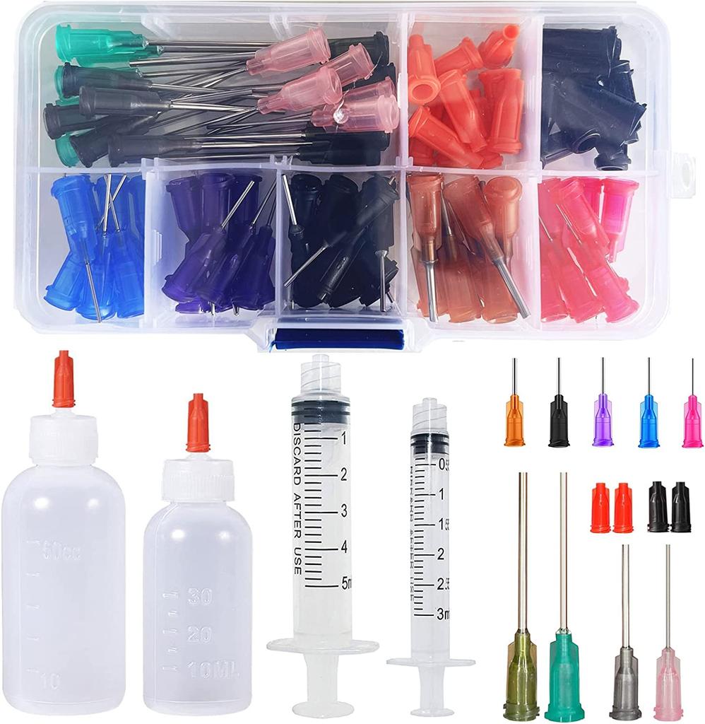 1 комплект бутылочек-аппликаторов, пластиковые сжимаемые бутылки-капельницы с тупым кончиком иглы для нанесения клея, краски для квиллинга и масла