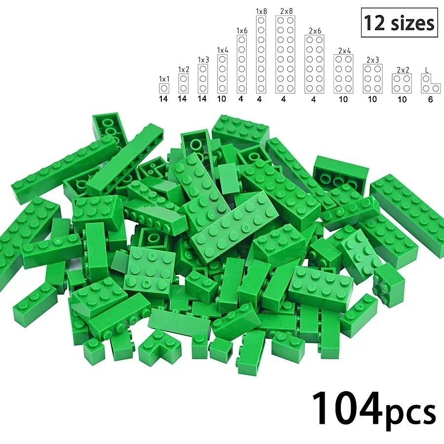 DO IT YOURSELF Plastic Material Construction Bricks Figures 25pcs Thick Blocks 2x4 Dots Dimension Works With featuring 3001 Learning Creativity Toy