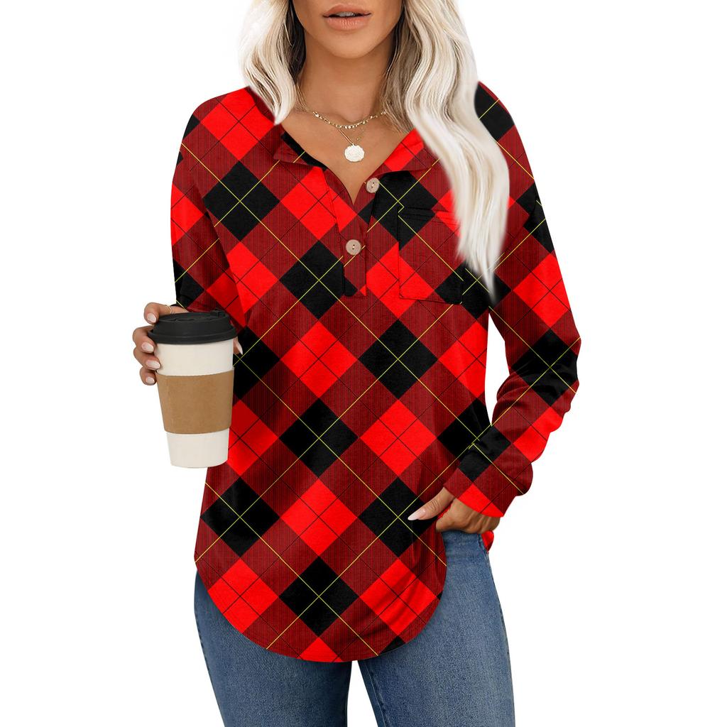 Женский модный топ с длинными рукавами в стиле ретро с принтом