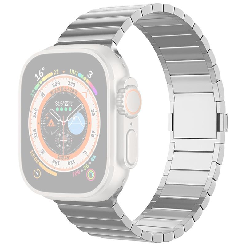 Для Apple Watch Ultra 3 2 1 49 мм / Series 11 10 46 мм / 9 8 7 45 мм / SE3 SE2 SE 6 5 4 44 мм / 3 2 1 42 мм Титановый сплав Ремешок для часов Магнитная застежка