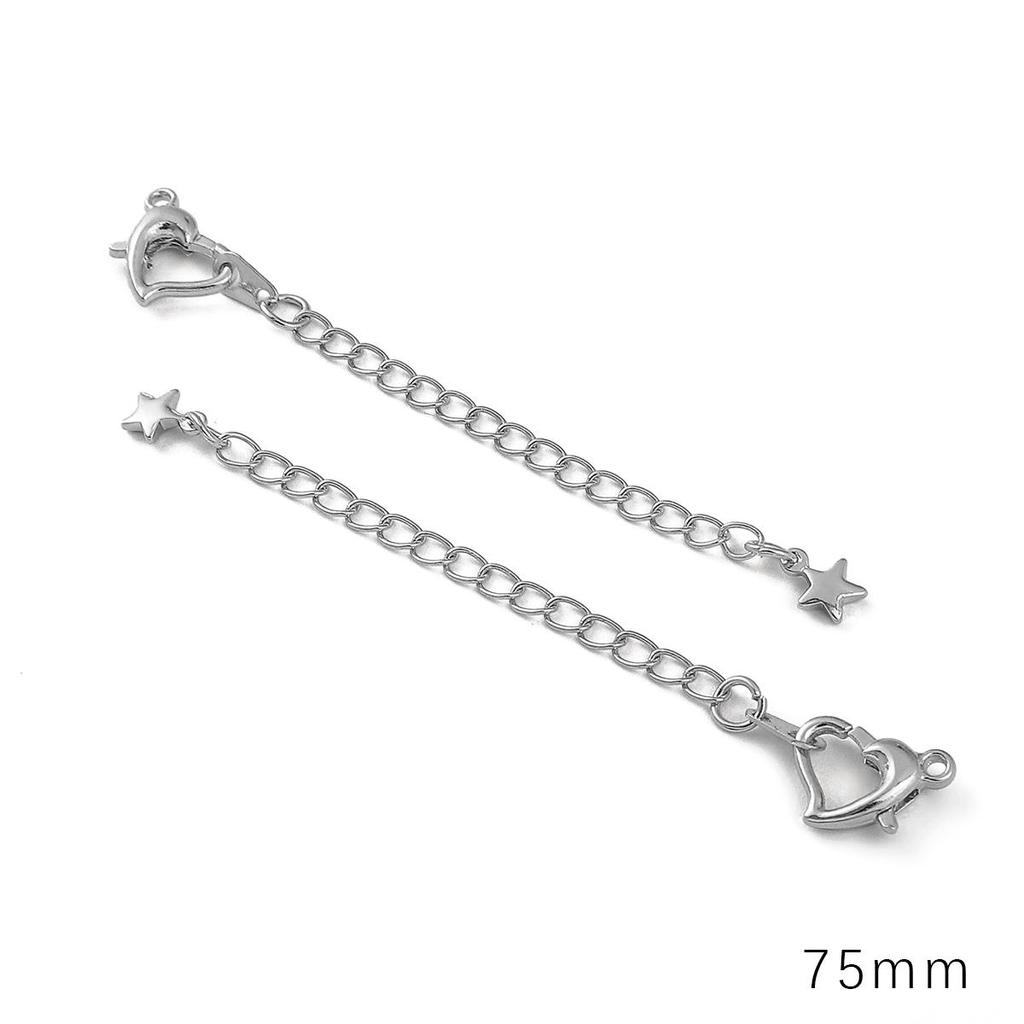 Copper Clad Iron Peach Heart Buckle Tail Chain For DIY Jewelry Making Craft Accessories