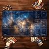 Фиолетовая Туманность Галактики Космическое Искусство Большой Игровой Коврик Нескользящий Резиновый Настольный Коврик Для Карточных Игр Ноутбука Клавиатуры Домашнего Офиса Рабочего Места